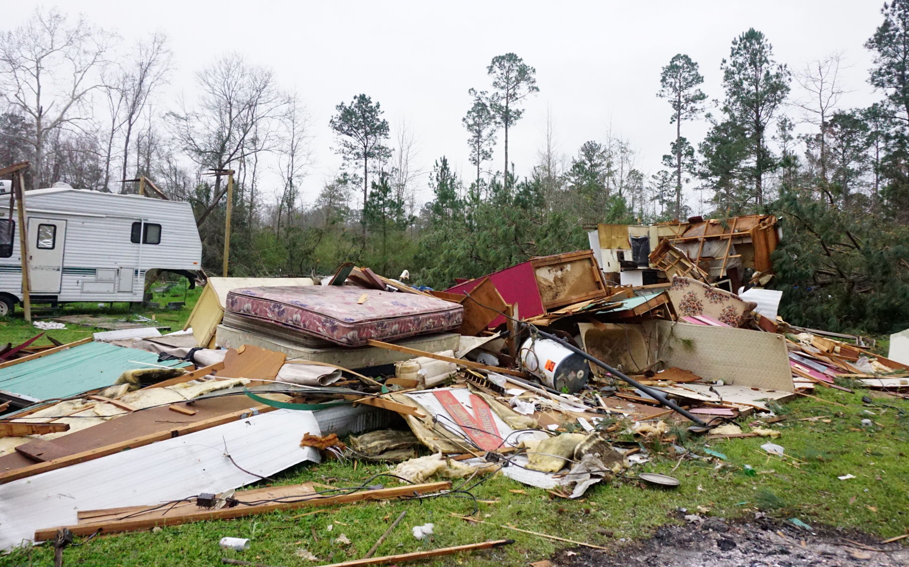 Tornado damage in Beauregard